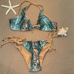 Snake Skin Print Bikini